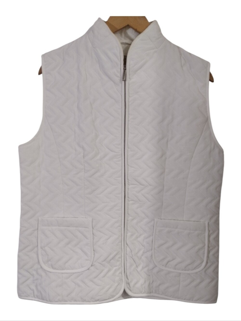 Vintage Gallery White Quilted Vest